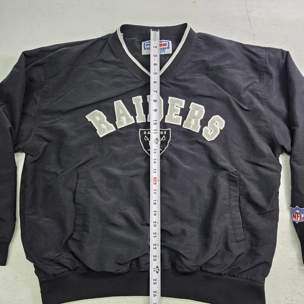 Vintage 90s Starter Pro‎ Line Oakland Raiders Jacket Mens XL V-neck Windbreaker